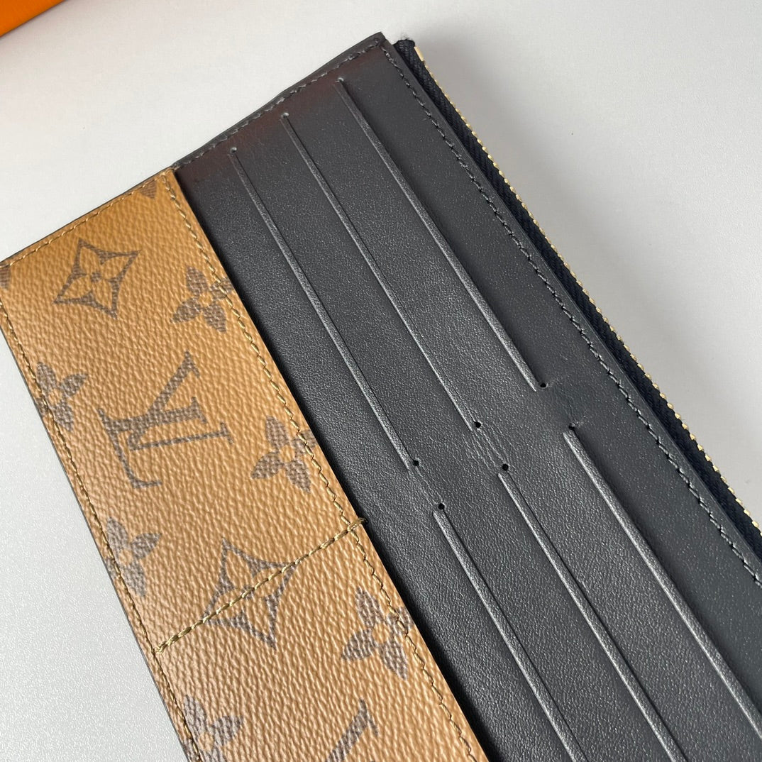 Louis Vuitton Slim Purse Monogram Reverse Canvas Wallet