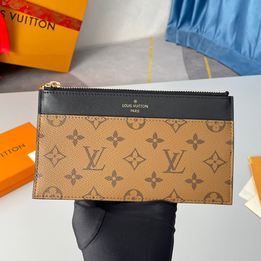 Louis Vuitton Slim Purse Monogram Reverse Canvas Wallet