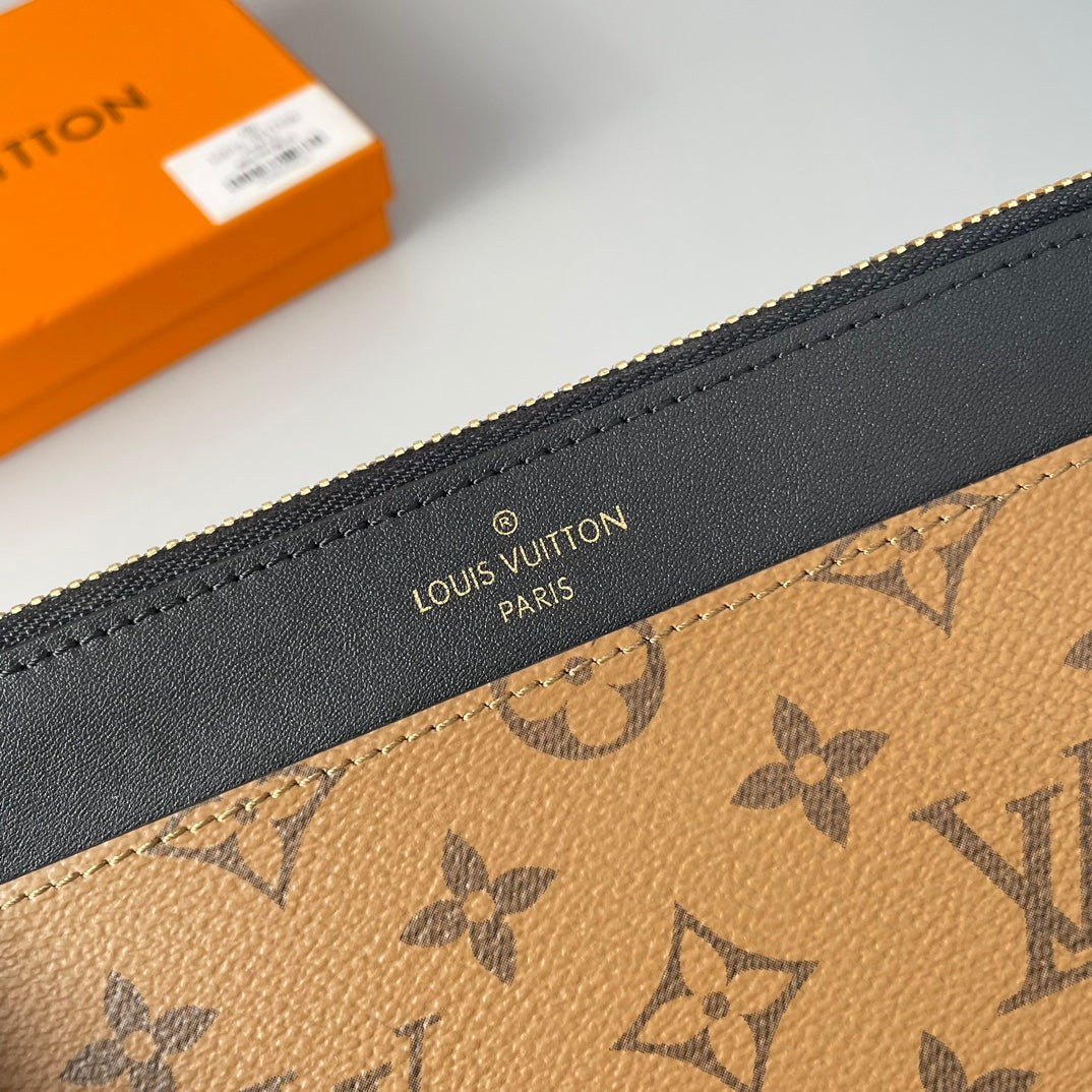 Louis Vuitton Slim Purse Monogram Reverse Canvas Wallet