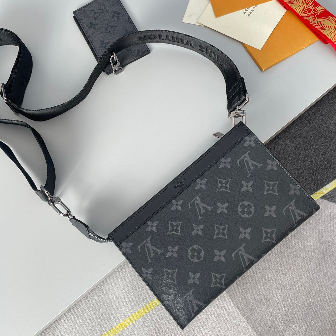 Louis Vuitton Trio Messenger Bag - Monogram Eclipse & Reverse Canvas - Men's Crossbody