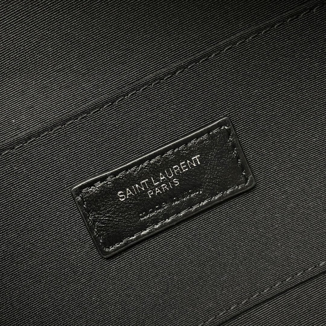 Saint Laurent Men's Black Leather Monogram Belt Bag