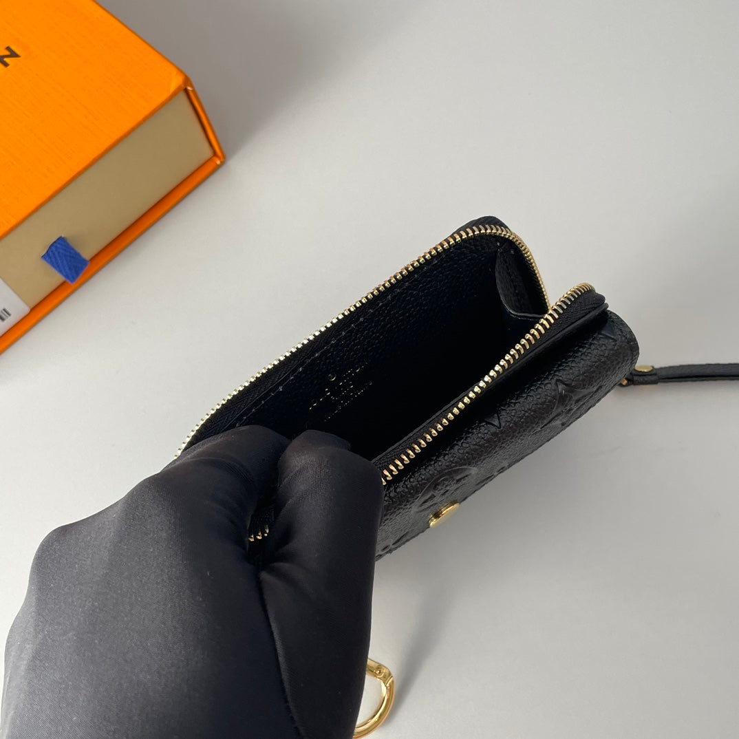 Louis Vuitton Recto Verso Card Holder Monogram Empreinte Leather Black