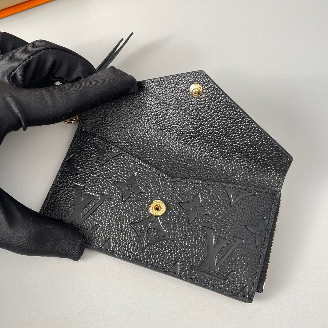 Louis Vuitton Recto Verso Card Holder Monogram Empreinte Leather Black