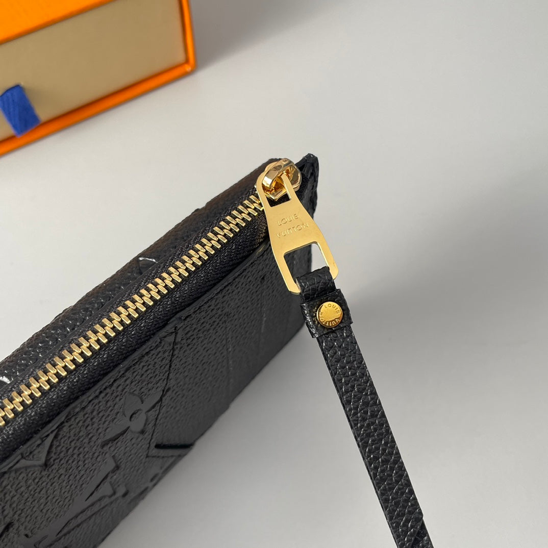 Louis Vuitton Recto Verso Card Holder Monogram Empreinte Leather Black