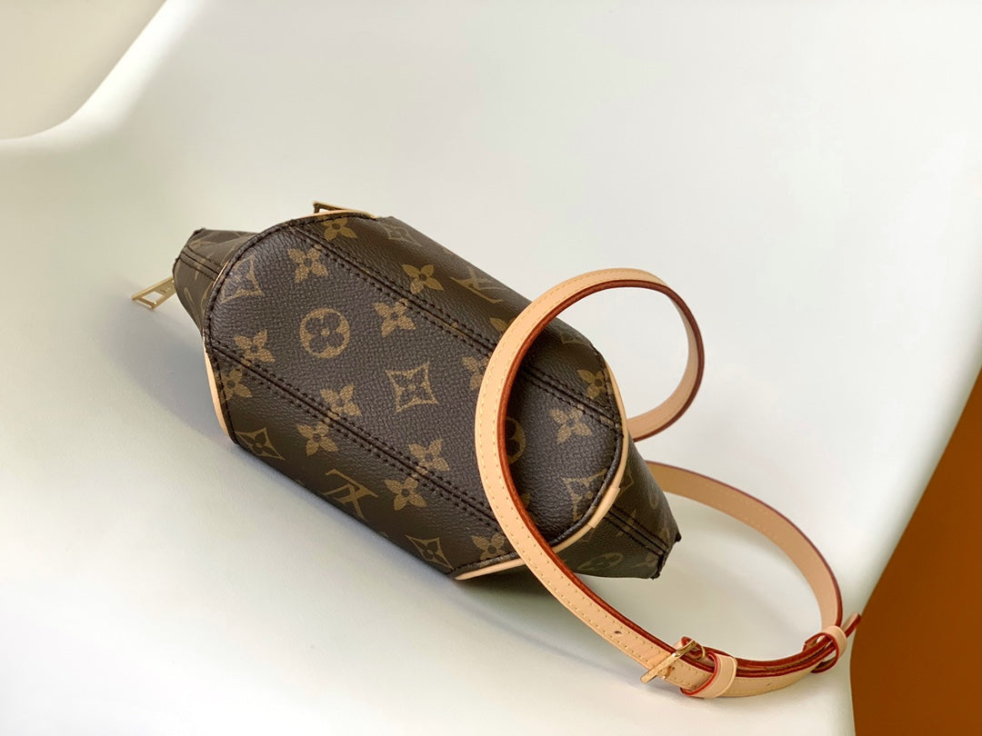 Louis Vuitton Vintage Monogram Canvas Curved Top Handle Dome Handbag