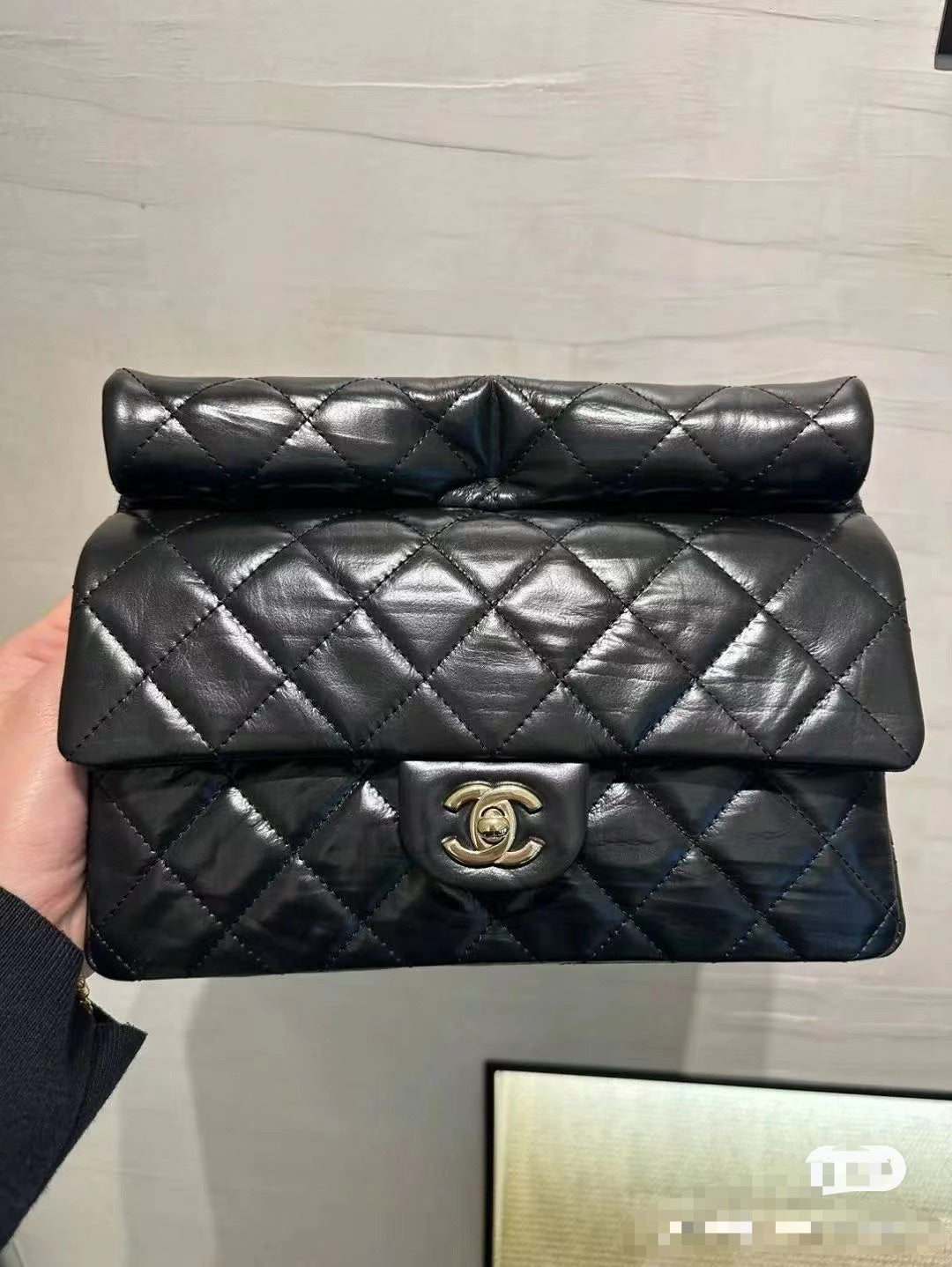 Chanel Classic Flap Bag Black Quilted Lambskin Gold Hardware