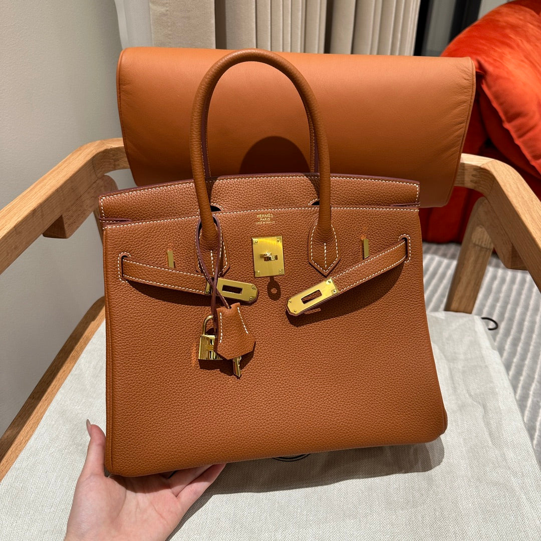 Hermès Birkin 30 Gold Togo Leather with Gold Hardware Handbag