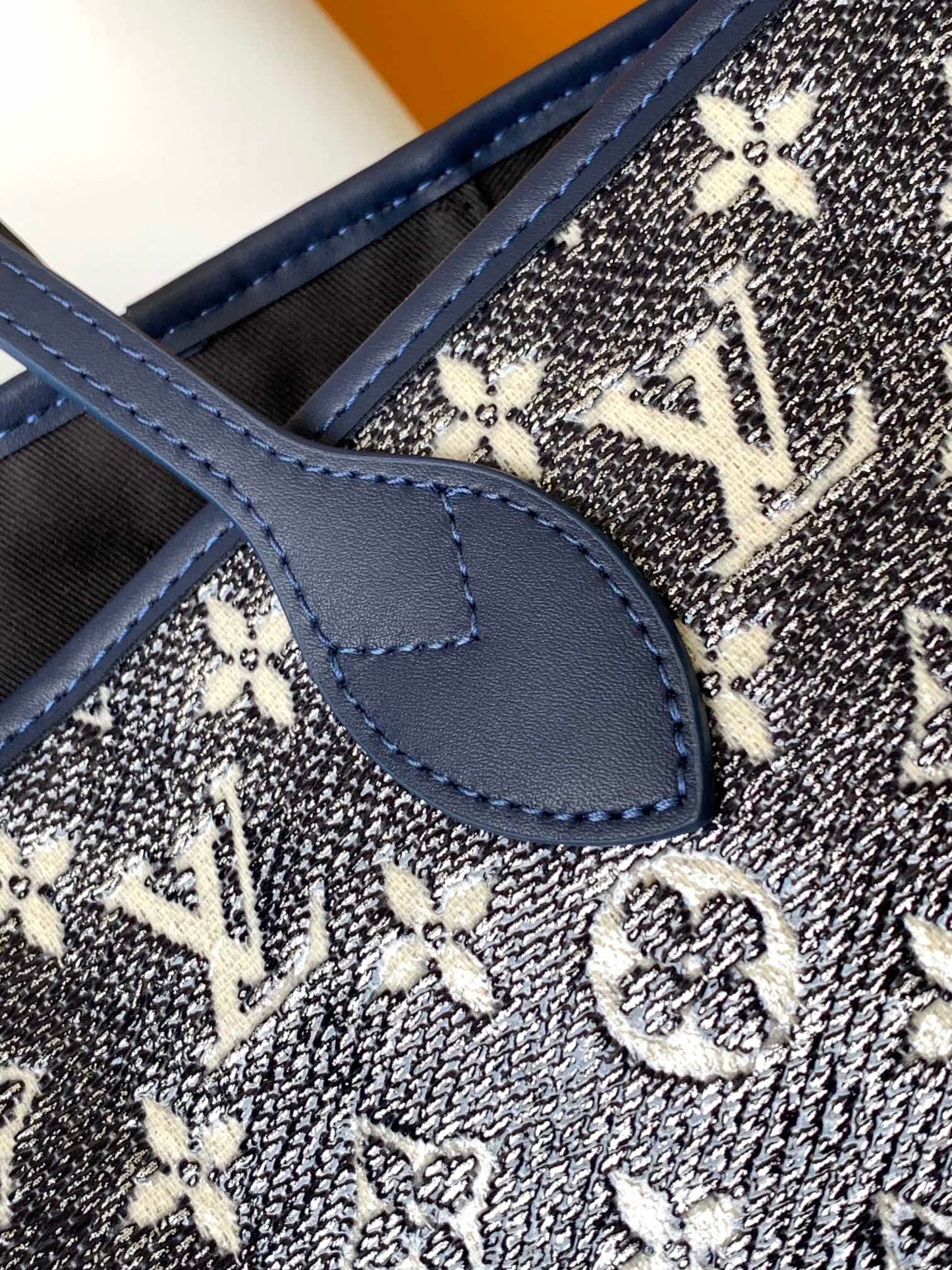 Louis Vuitton Neverfull MM Monogram Jacquard Denim Tote Bag - Blue