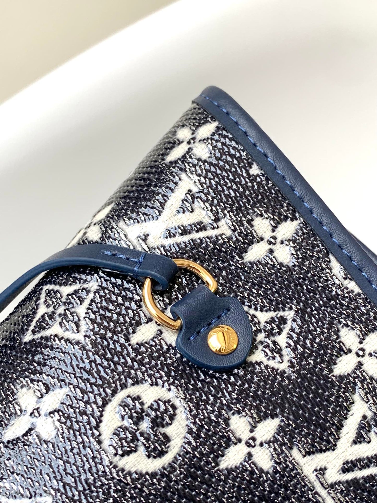 Louis Vuitton Neverfull MM Monogram Jacquard Denim Tote Bag - Blue
