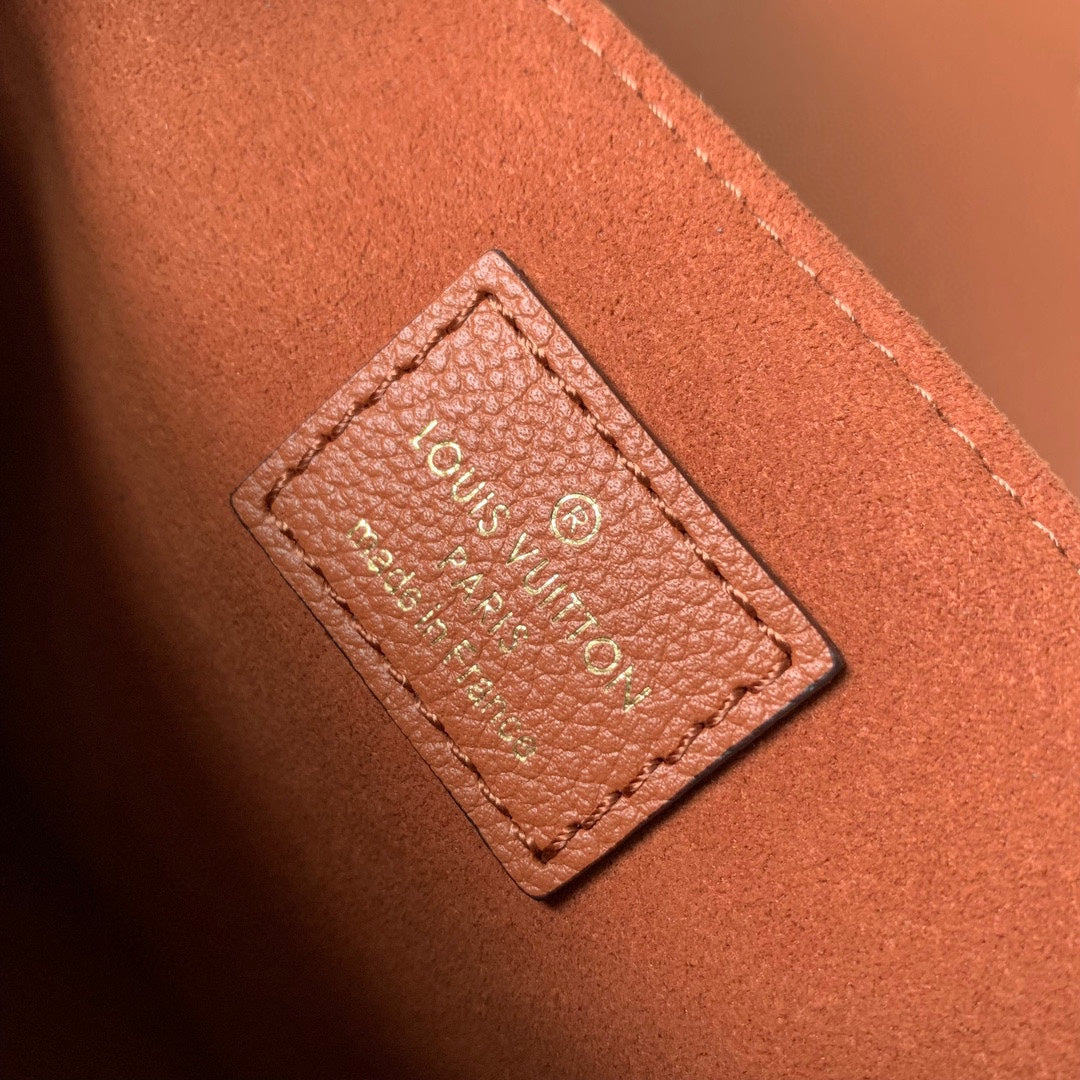 Louis Vuitton Lockme Tender Cognac Grained Calfskin Leather Crossbody Bag