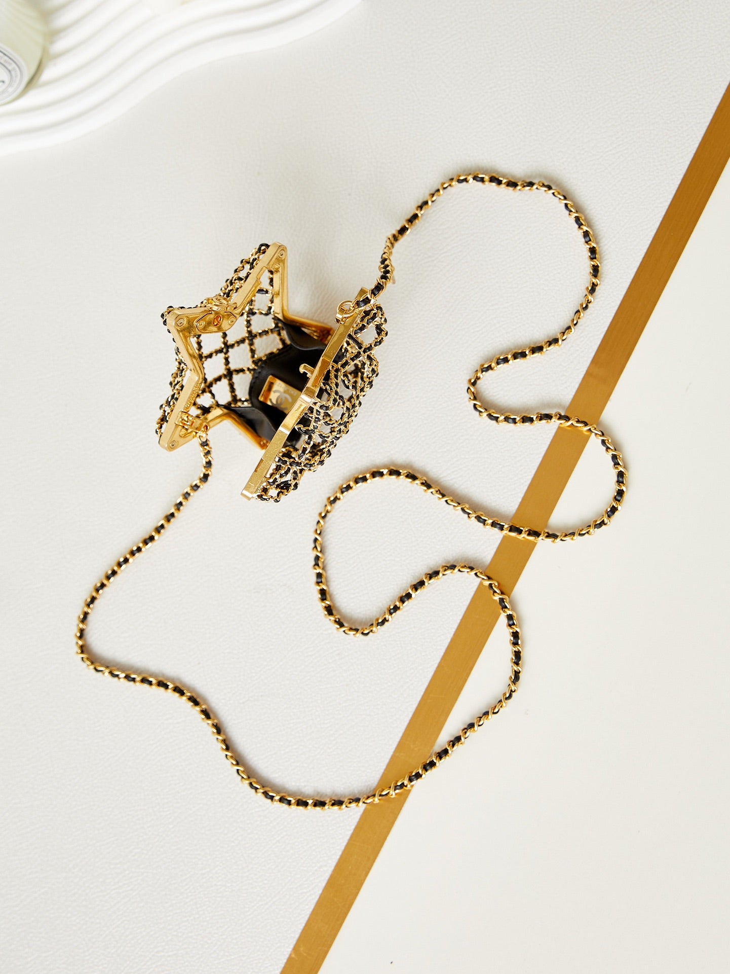 Gold Star Charm Adjustable Metal Chain Belt for Women - Celestial Fashion Accessory
