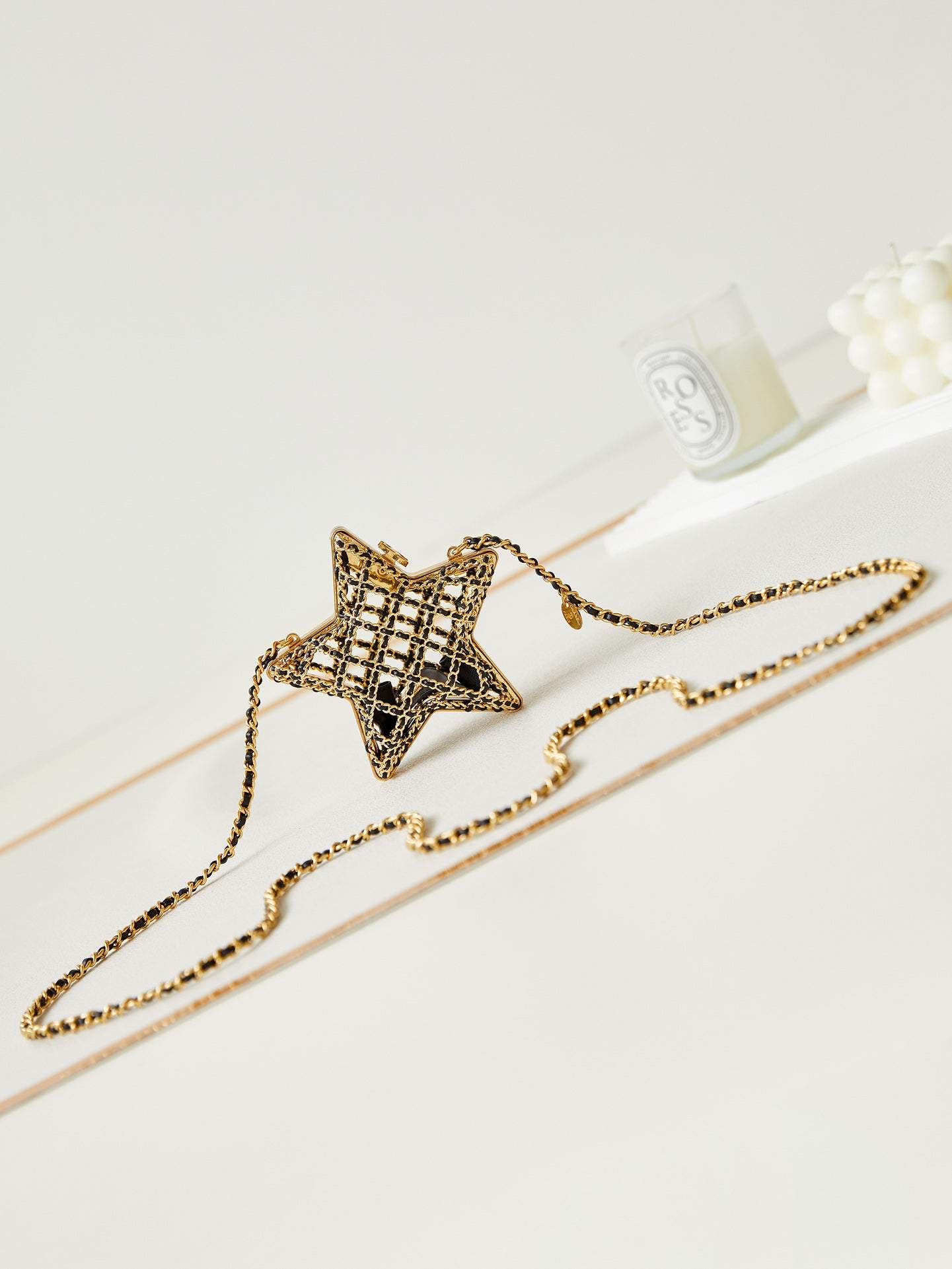 Gold Star Charm Adjustable Metal Chain Belt for Women - Celestial Fashion Accessory