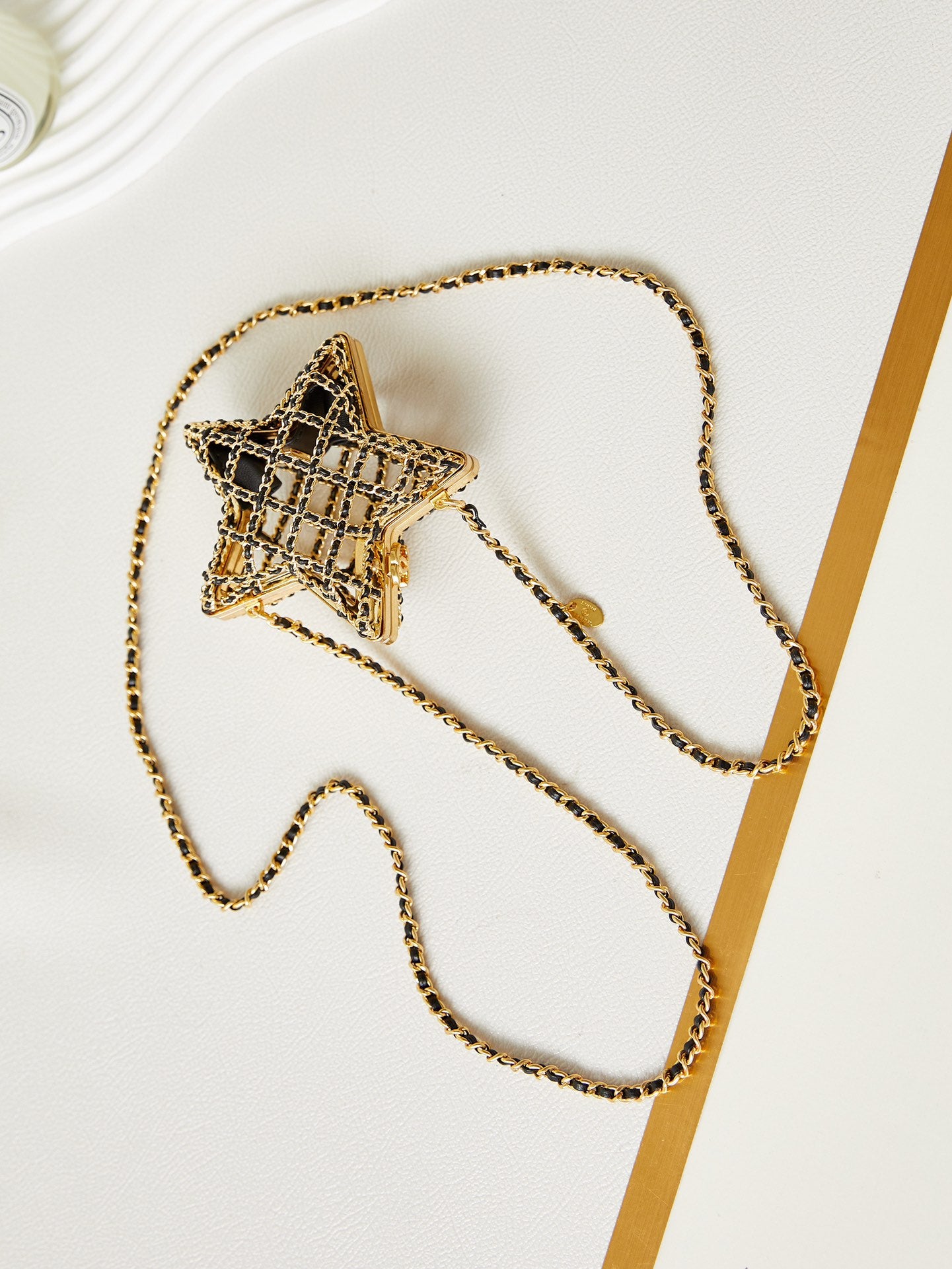 Gold Star Charm Adjustable Metal Chain Belt for Women - Celestial Fashion Accessory