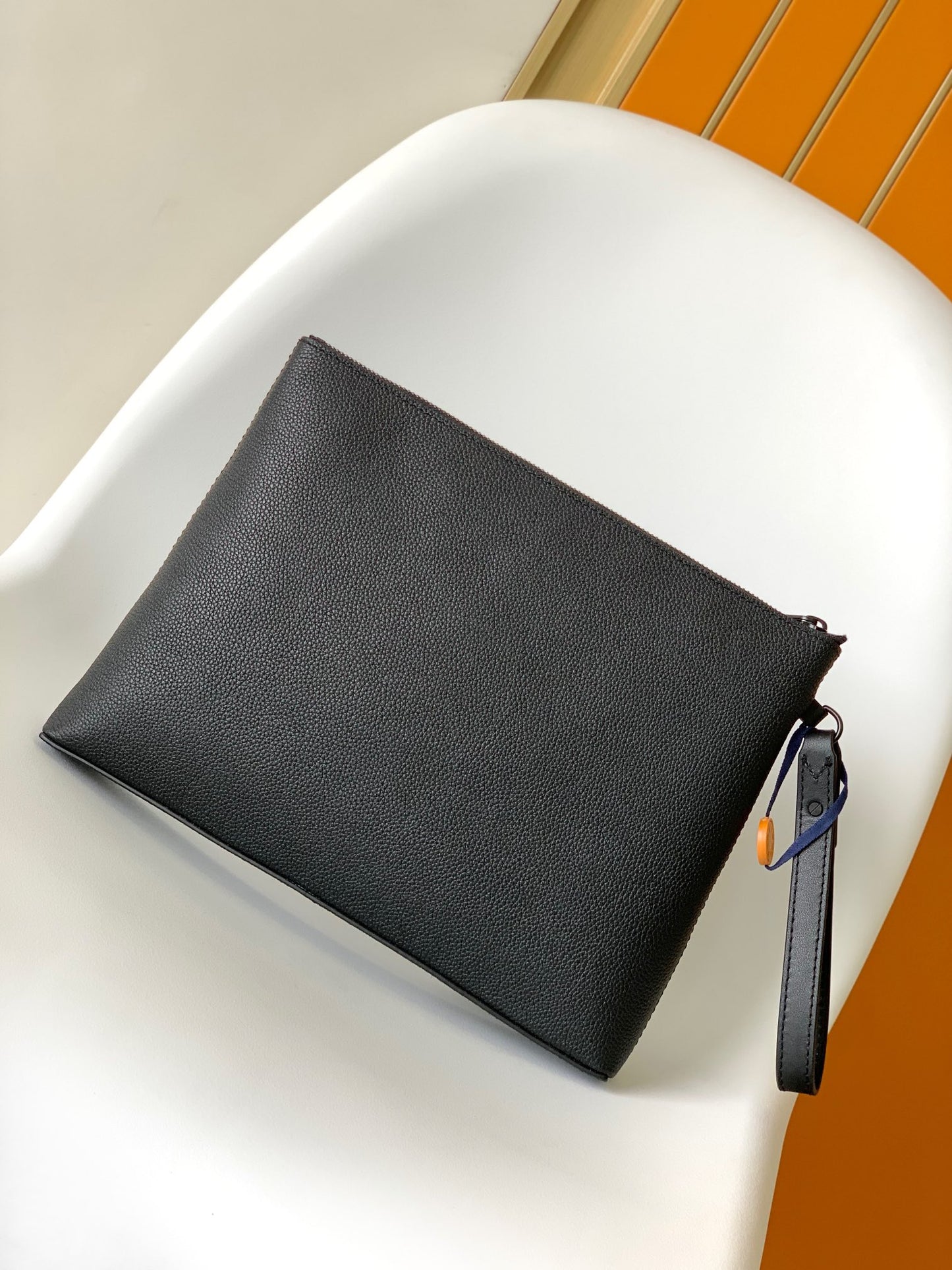 Louis Vuitton Men's Alpha Clutch - Black Taiga Leather Pouch