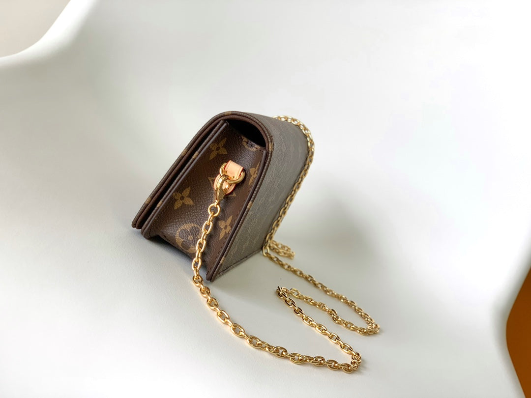 Louis Vuitton Monogram Favorite PM Bag with Gold Chain Strap