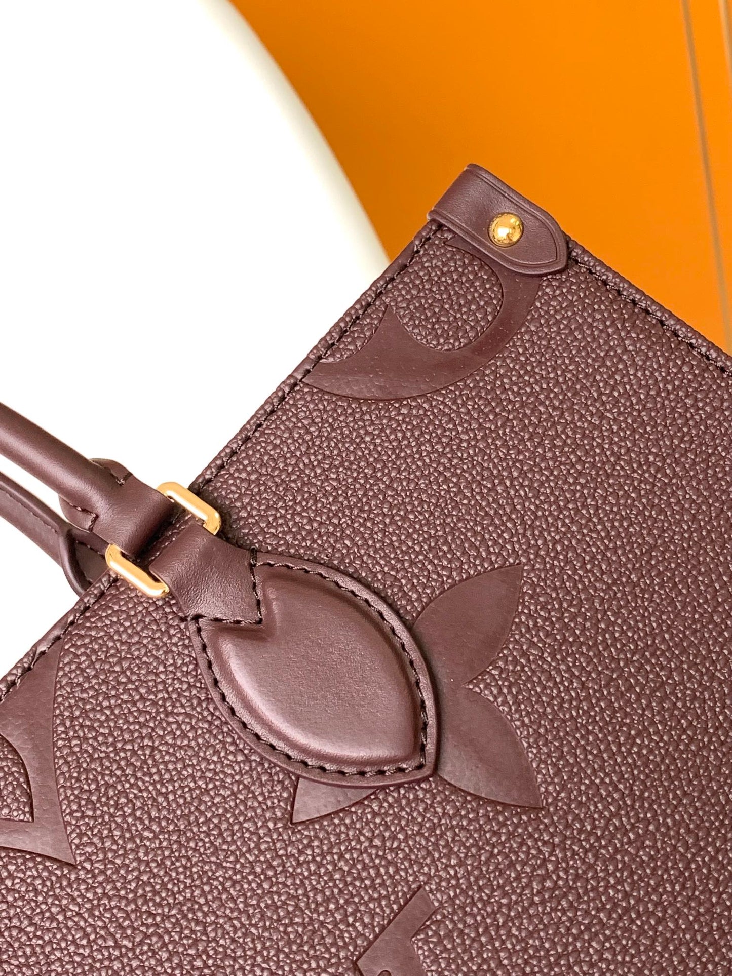 Louis Vuitton Onthego MM Monogram Empreinte Leather Tote Bag - Wine/Burgundy