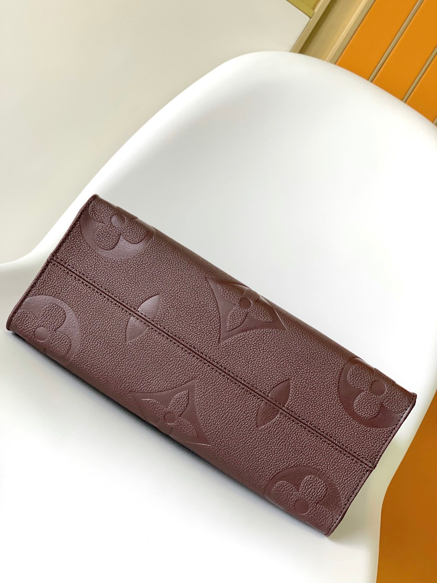 Louis Vuitton Onthego MM Monogram Empreinte Leather Tote Bag - Wine/Burgundy