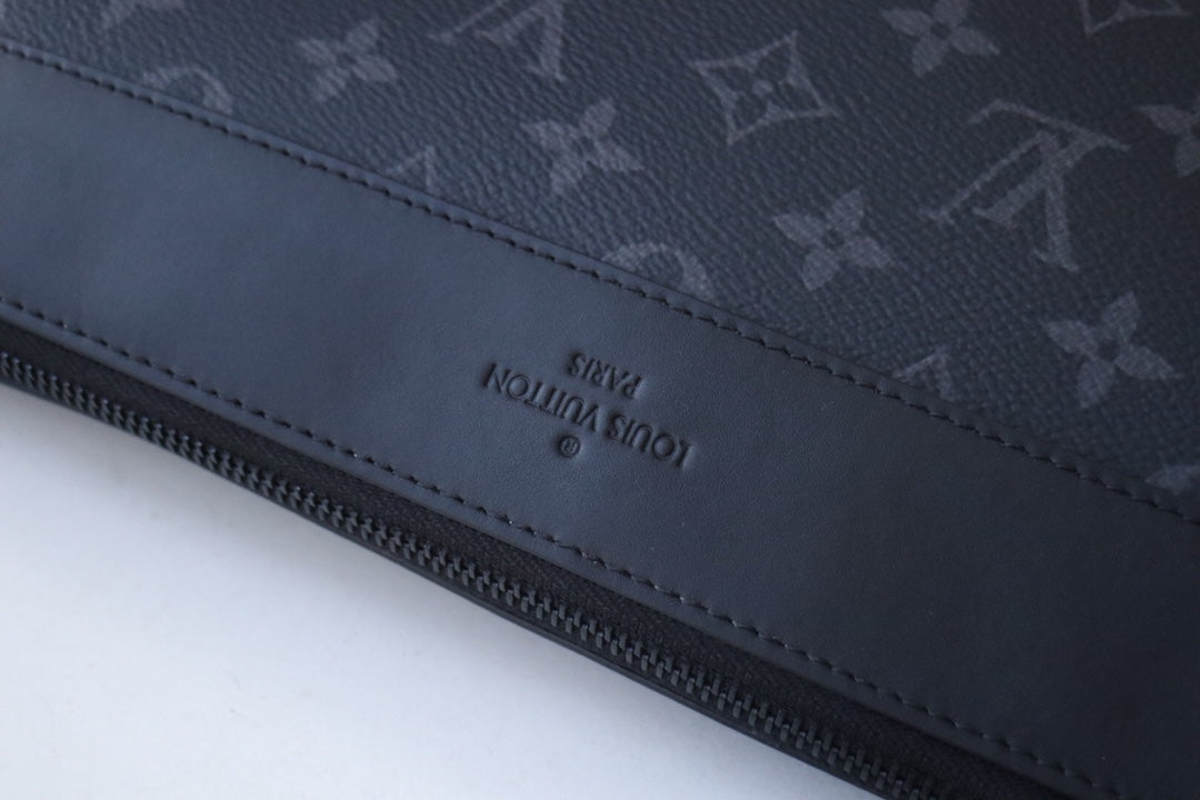 Louis Vuitton Monogram Eclipse Pochette Discovery Clutch Bag