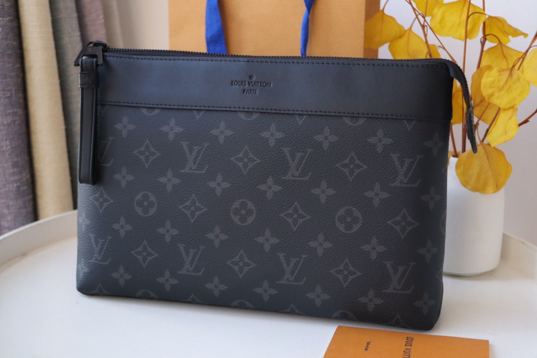 Louis Vuitton Monogram Eclipse Pochette Discovery Clutch Bag