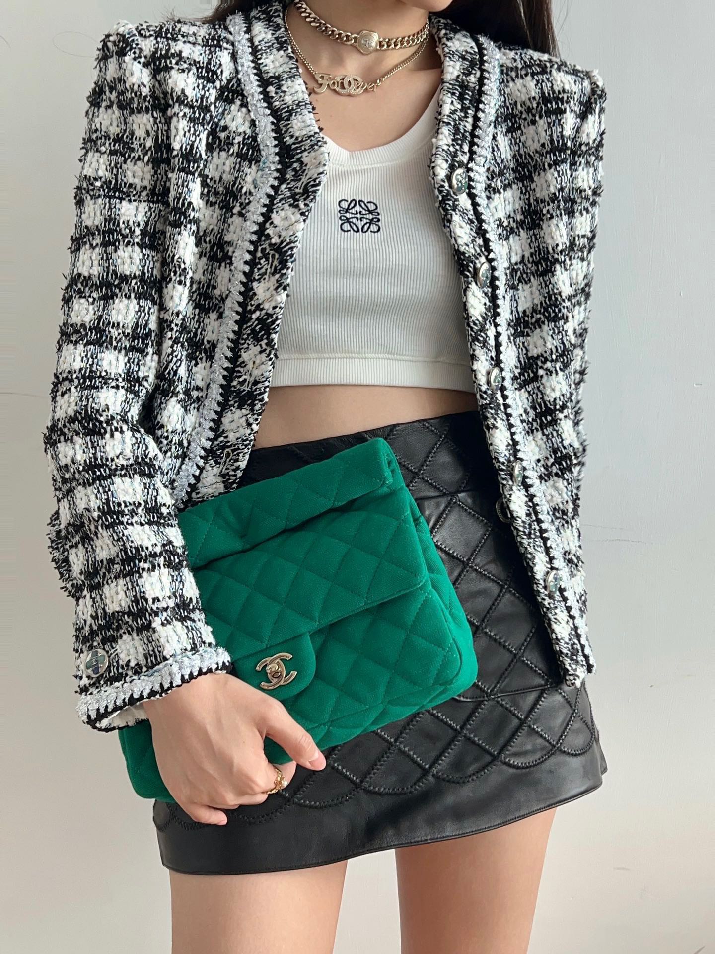 Chanel Classic Quilted Flap Bag - Emerald Green Velvet with Gold-Tone Hardware
