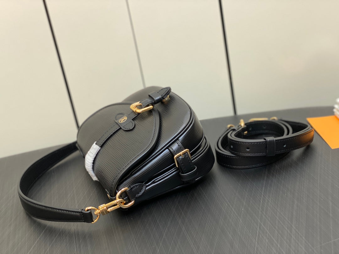 Louis Vuitton Saumur BB Monogram Empreinte Leather Handbag - Black