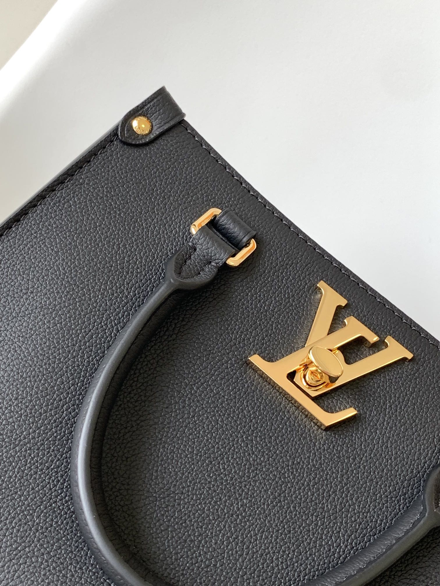 Louis Vuitton Lockme Shopper Tote Bag - Black Grained Calfskin Leather
