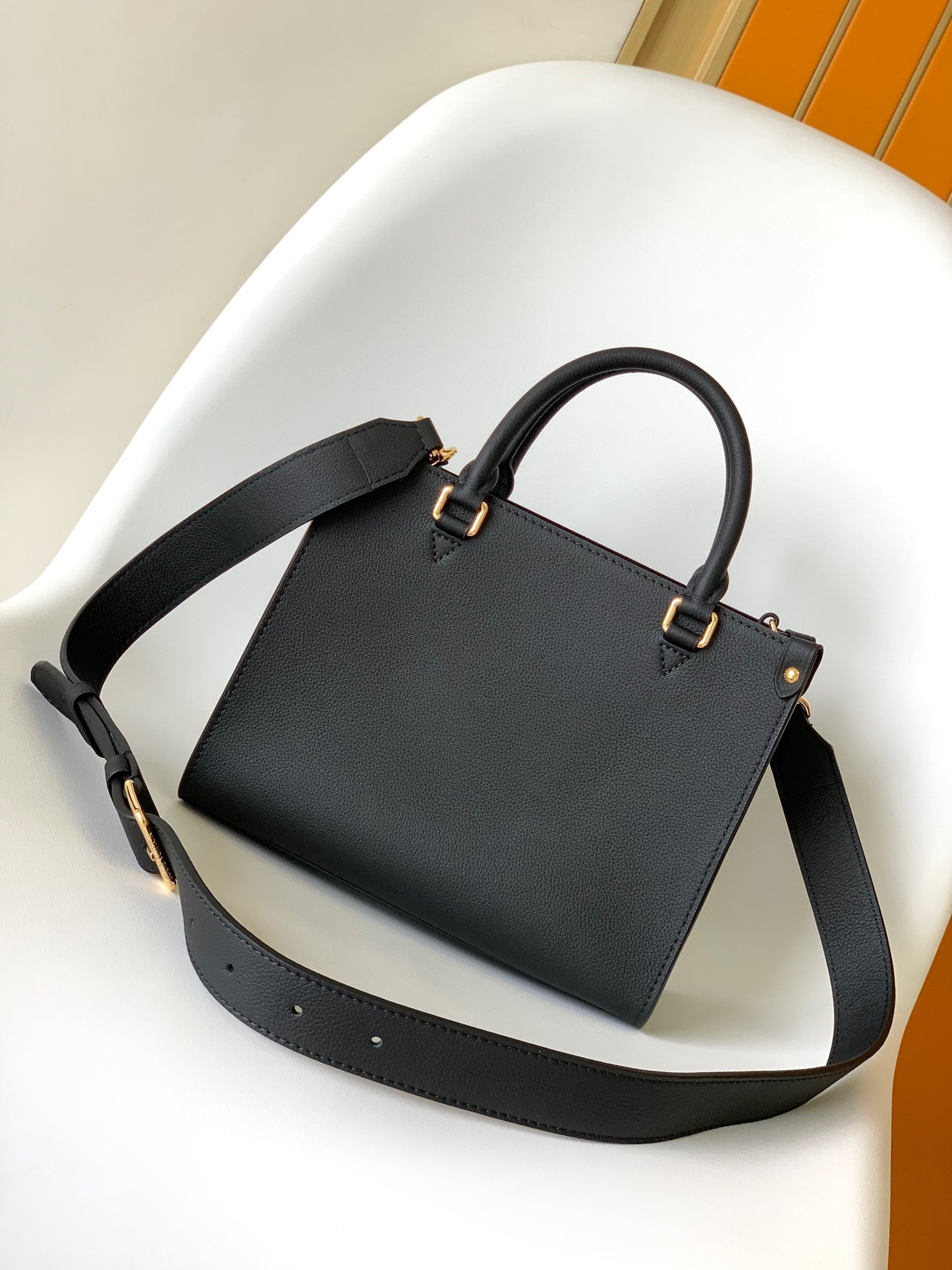 Louis Vuitton Lockme Shopper Tote Bag - Black Grained Calfskin Leather