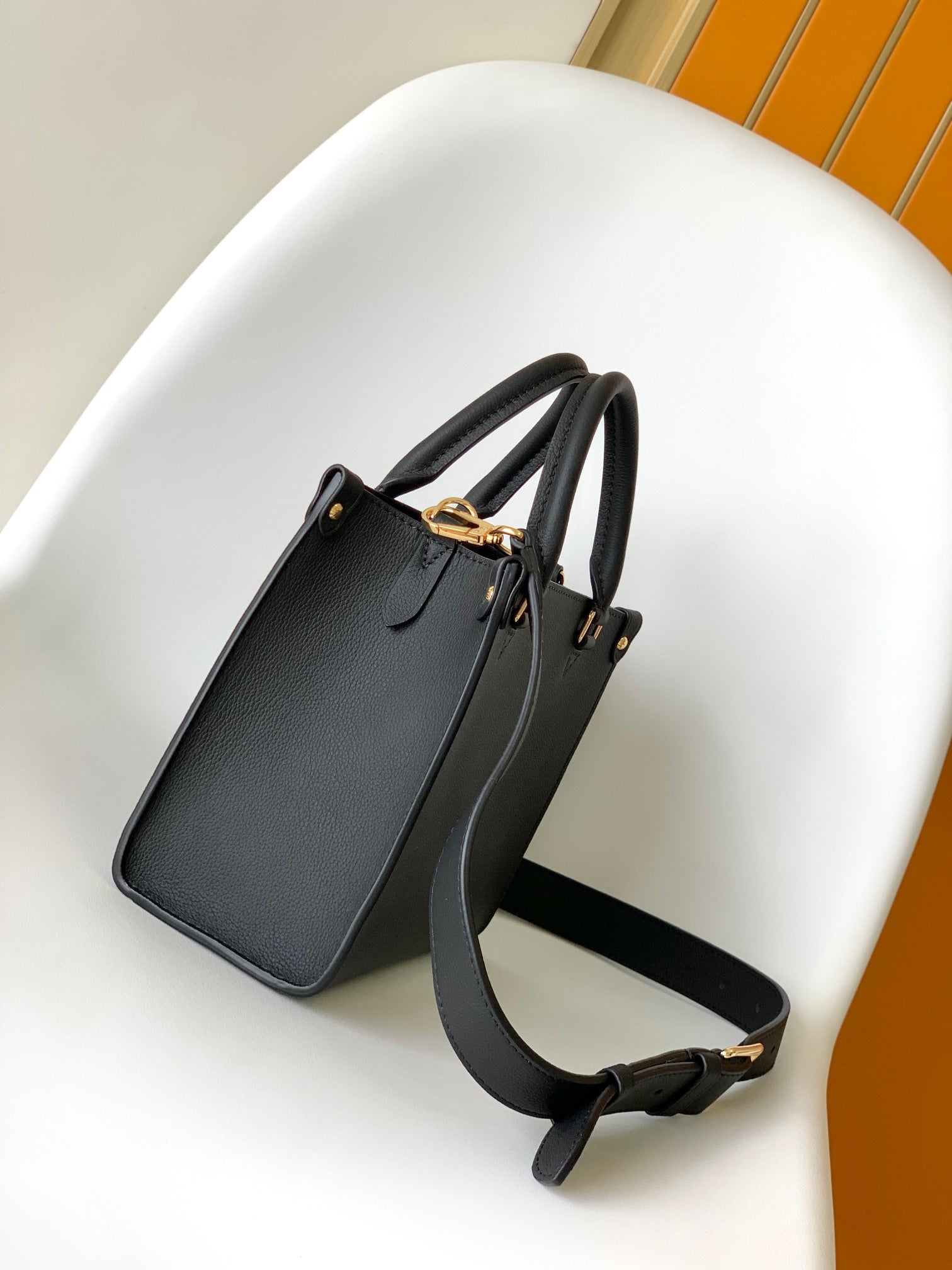 Louis Vuitton Lockme Shopper Tote Bag - Black Grained Calfskin Leather