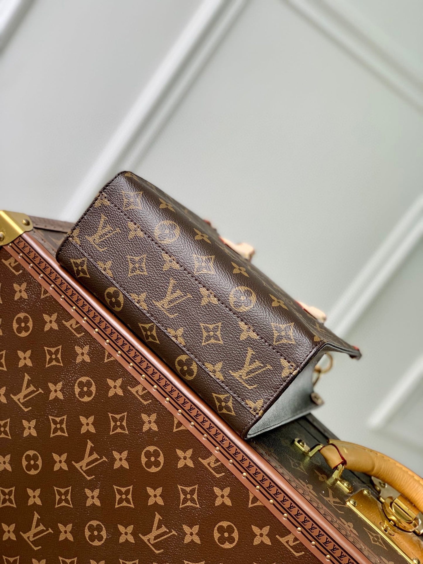 Louis Vuitton Petit Sac Plat Monogram Canvas Tote Bag