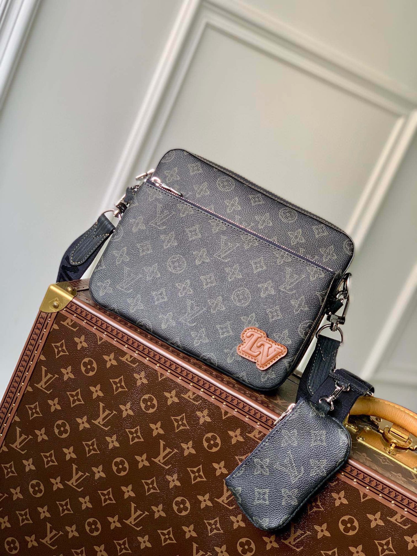 Louis Vuitton x Nigo Trio Messenger Bag - Green Monogram Eclipse Canvas