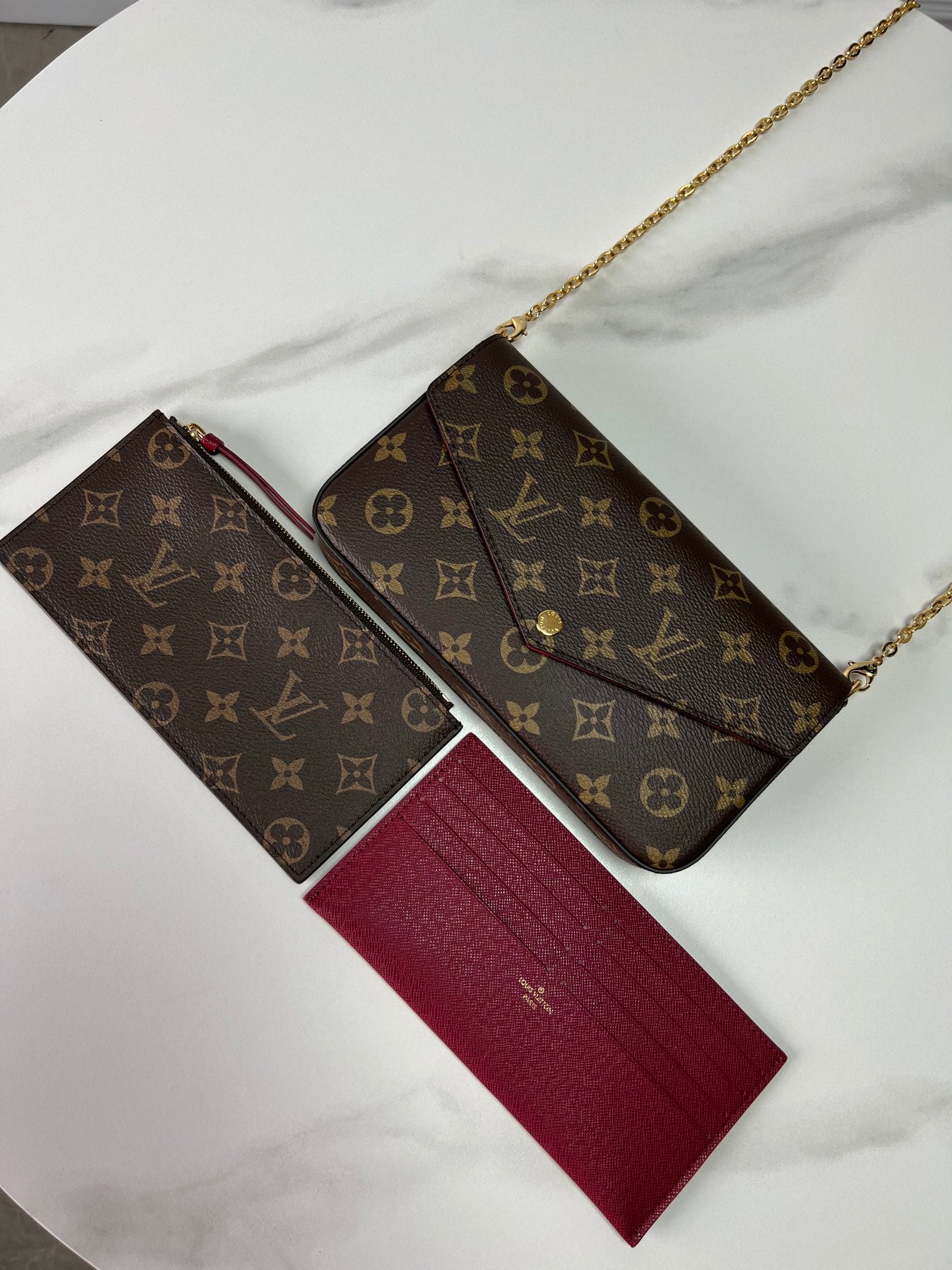 Louis Vuitton Félicie Pochette Monogram Canvas Crossbody Bag