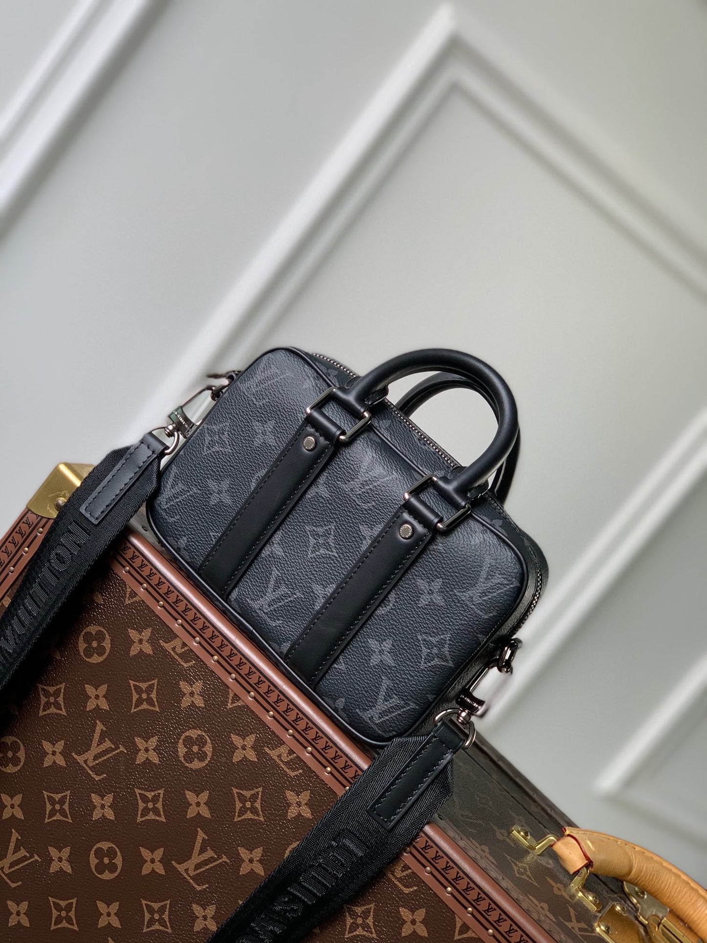 Louis Vuitton City Keepall Monogram Eclipse Canvas Bag
