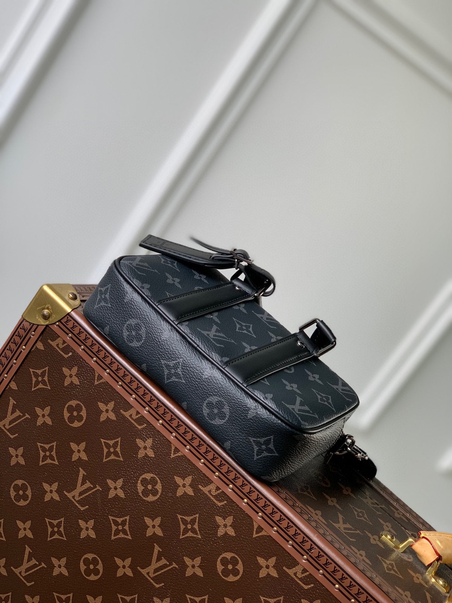 Louis Vuitton City Keepall Monogram Eclipse Canvas Bag