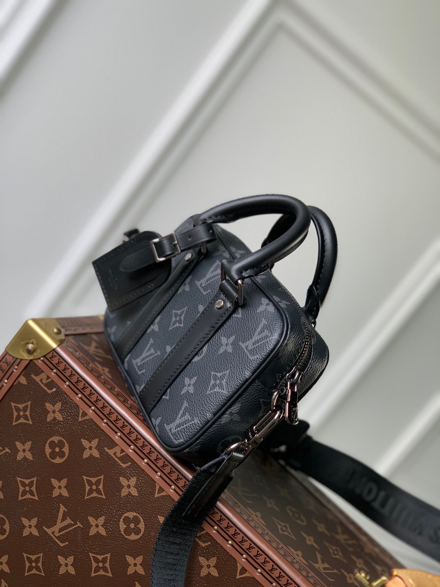Louis Vuitton City Keepall Monogram Eclipse Canvas Bag