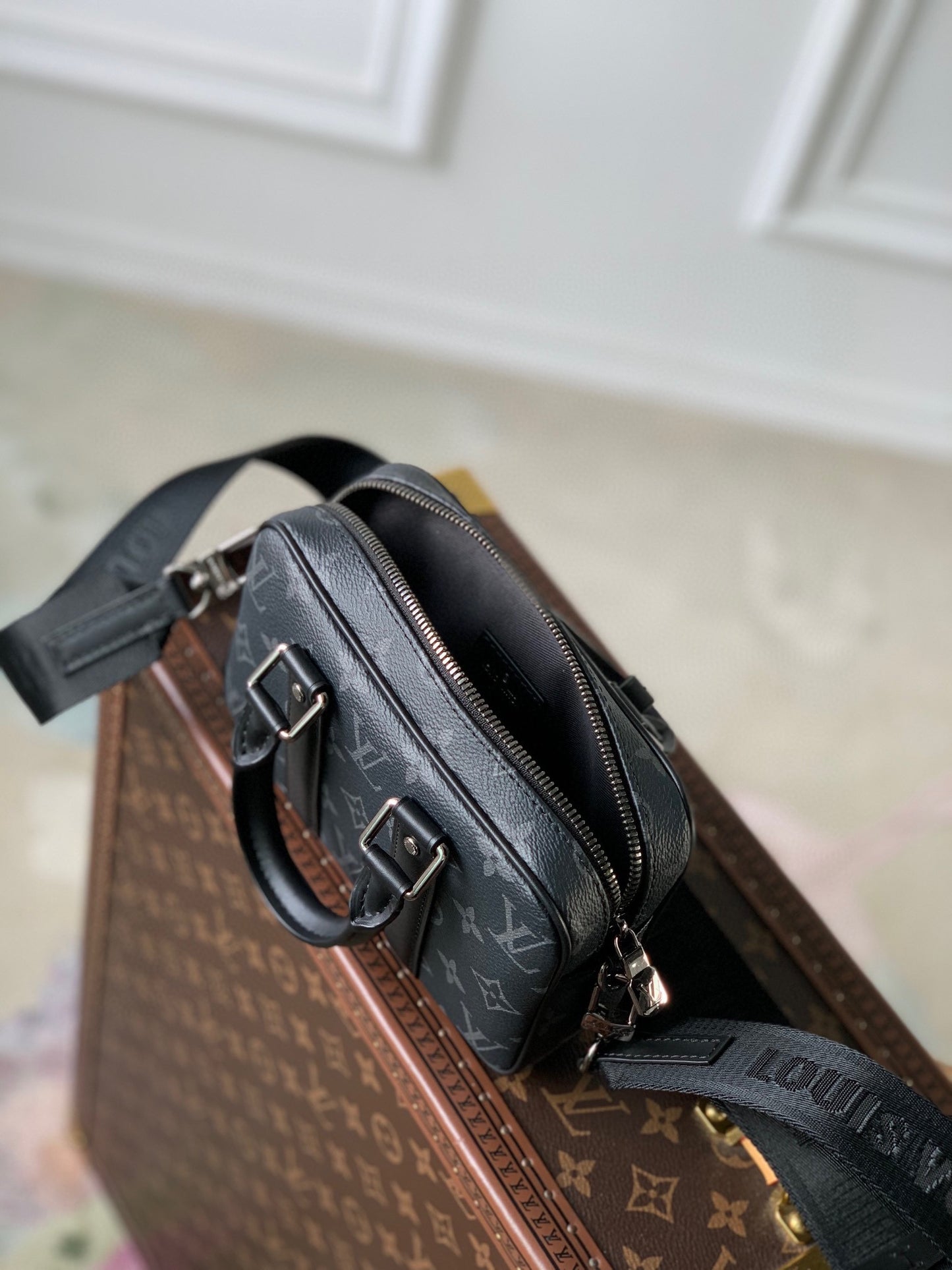 Louis Vuitton City Keepall Monogram Eclipse Canvas Bag