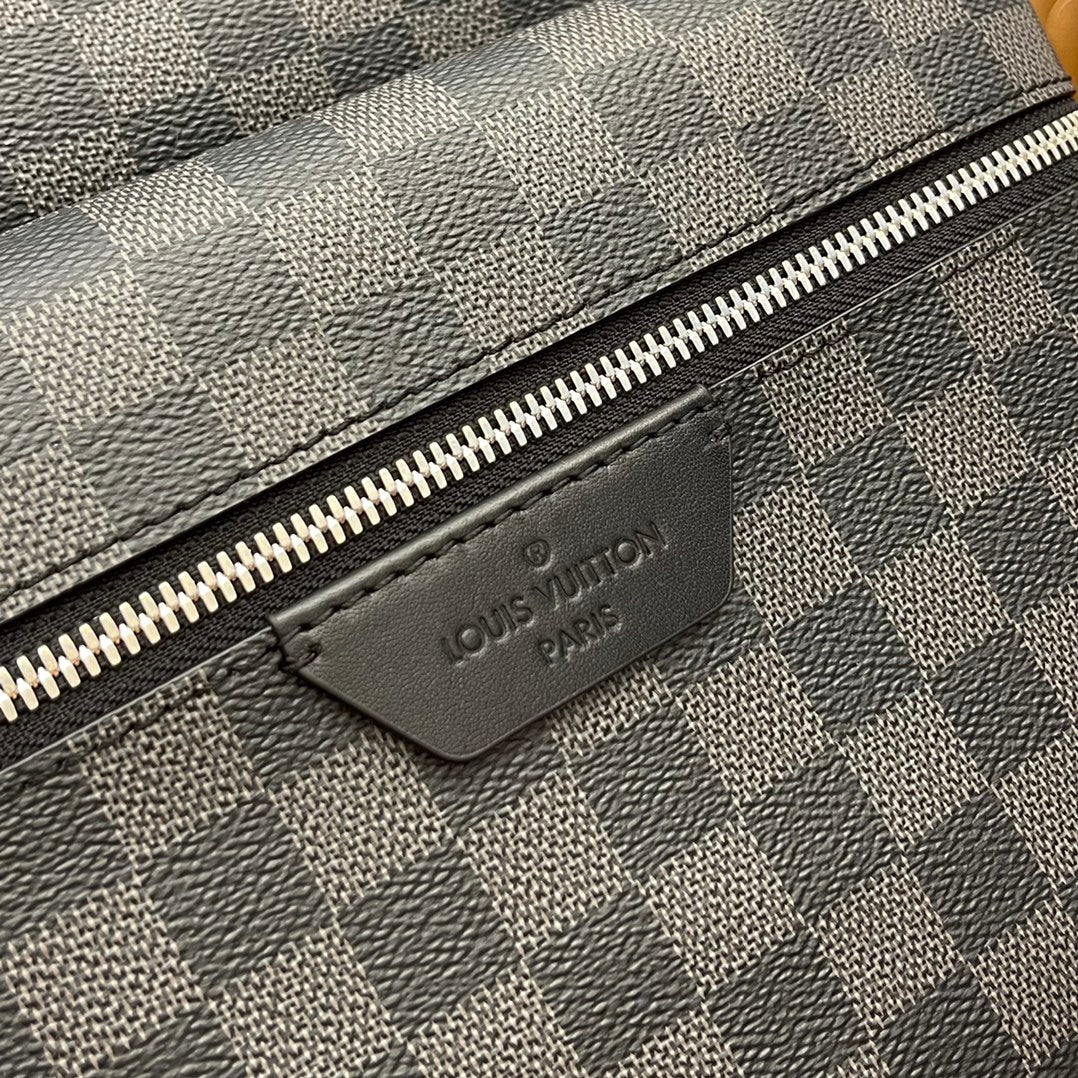 Luxury Damier Graphite Canvas Michael Backpack - Black and Grey Checkered Designer Travel Bag