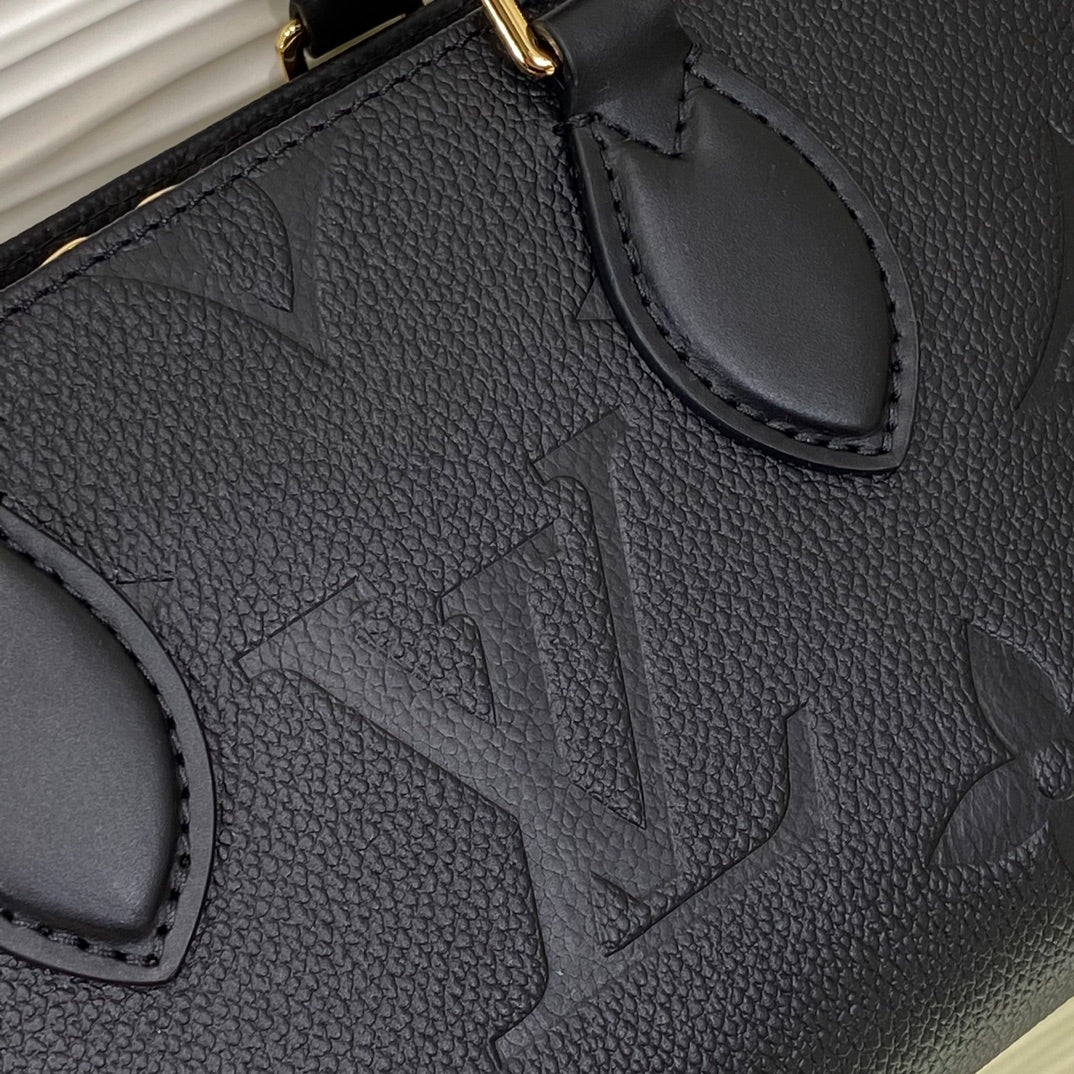 Louis Vuitton OnTheGo East West Monogram Empreinte Leather Handbag - Black