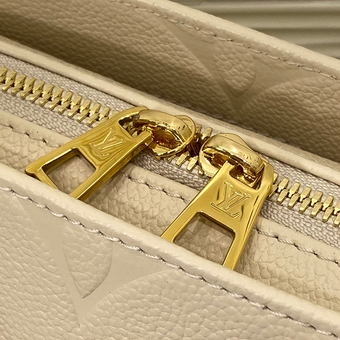 Louis Vuitton Palais East West Monogram Empreinte Leather Handbag - Cream