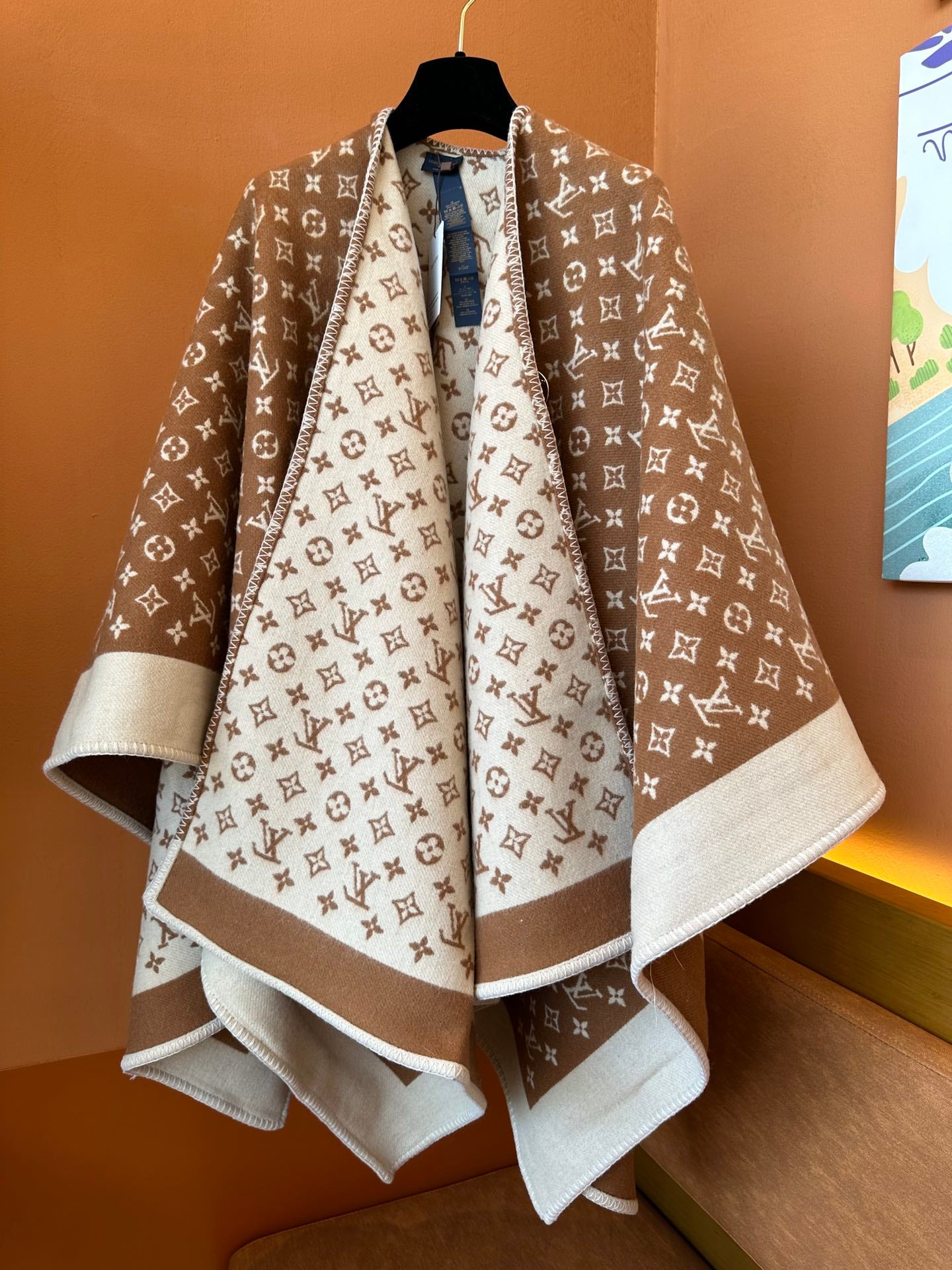 Louis Vuitton Monogram Classic Blanket - Brown and Beige Luxury Wool Cashmere Blend Throw