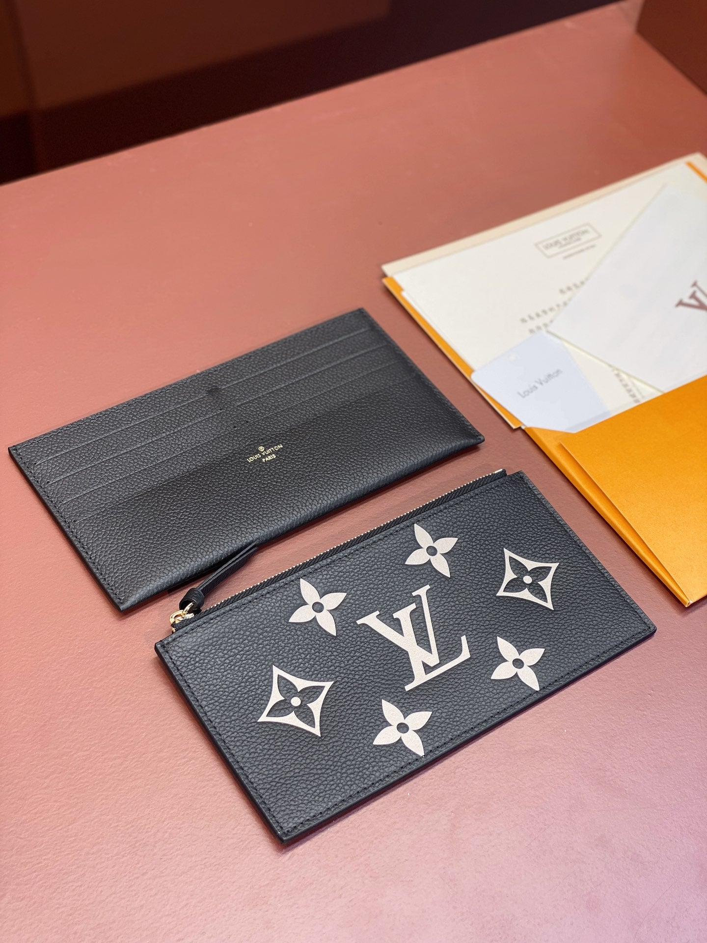 Louis Vuitton Félicie Pochette Bicolor Monogram Empreinte Leather Bag