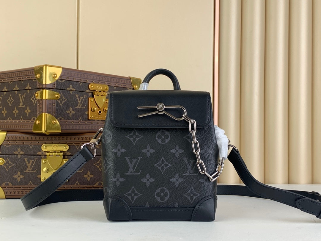 Louis Vuitton Steamer Wearable Wallet - Monogram Eclipse Canvas - Black
