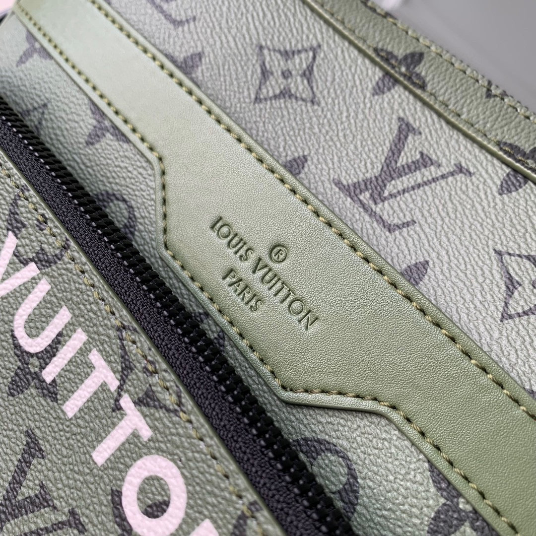 Louis Vuitton Alpha Messenger Monogram Khaki with Red Pouch Crossbody Bag