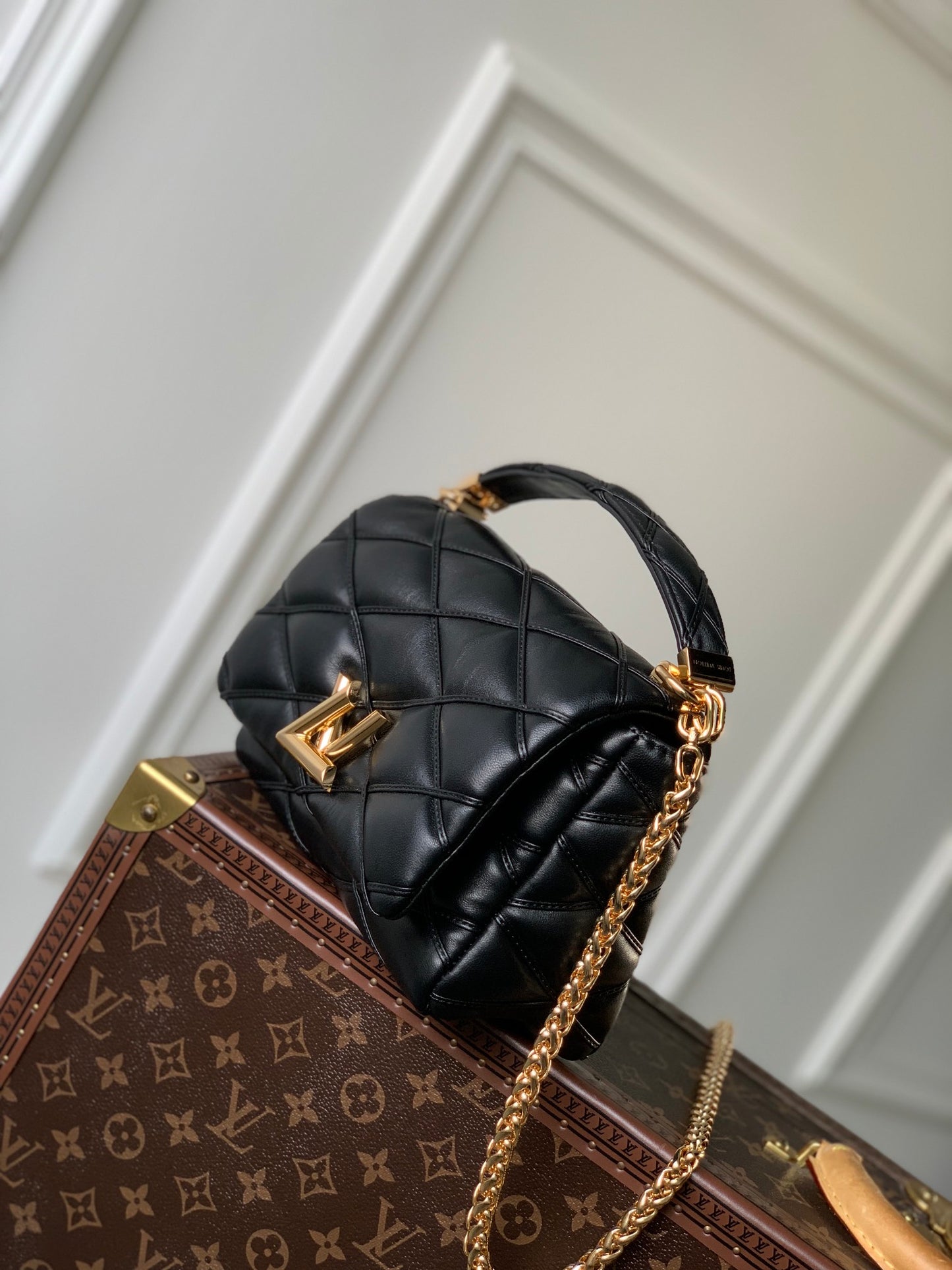 Louis Vuitton GO-14 MM Quilted Lambskin Shoulder Bag - Black