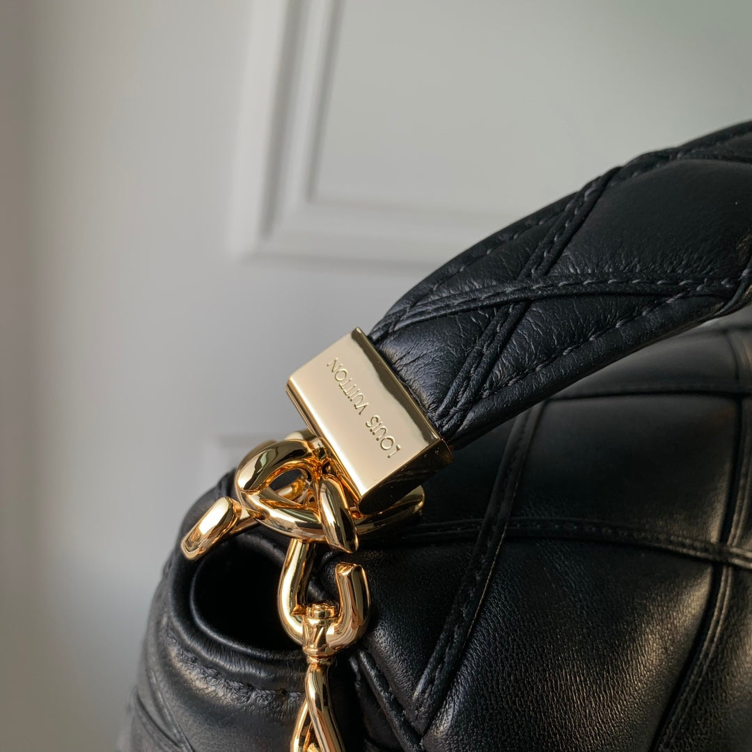 Louis Vuitton GO-14 MM Quilted Lambskin Shoulder Bag - Black