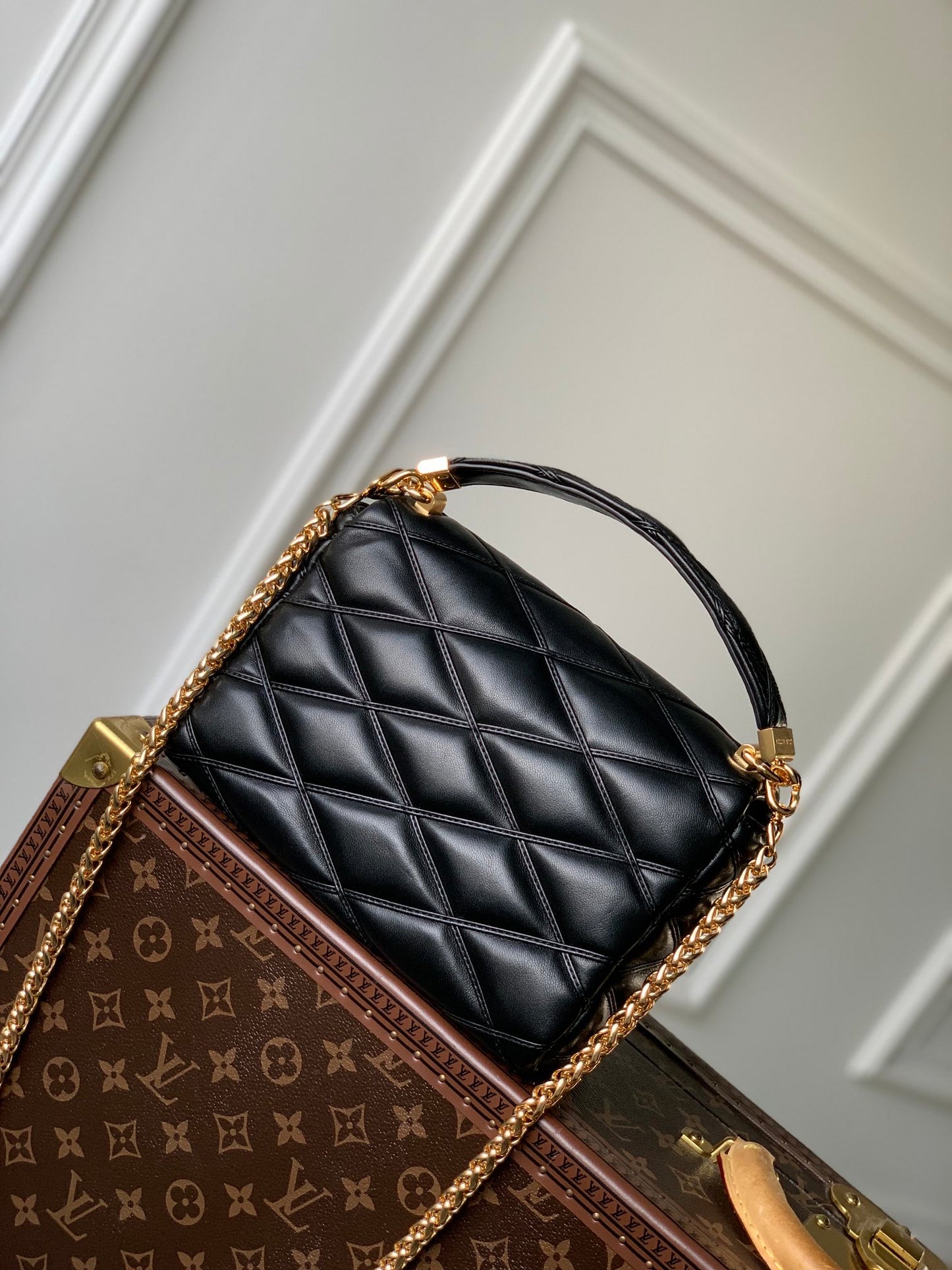 Louis Vuitton GO-14 MM Quilted Lambskin Shoulder Bag - Black