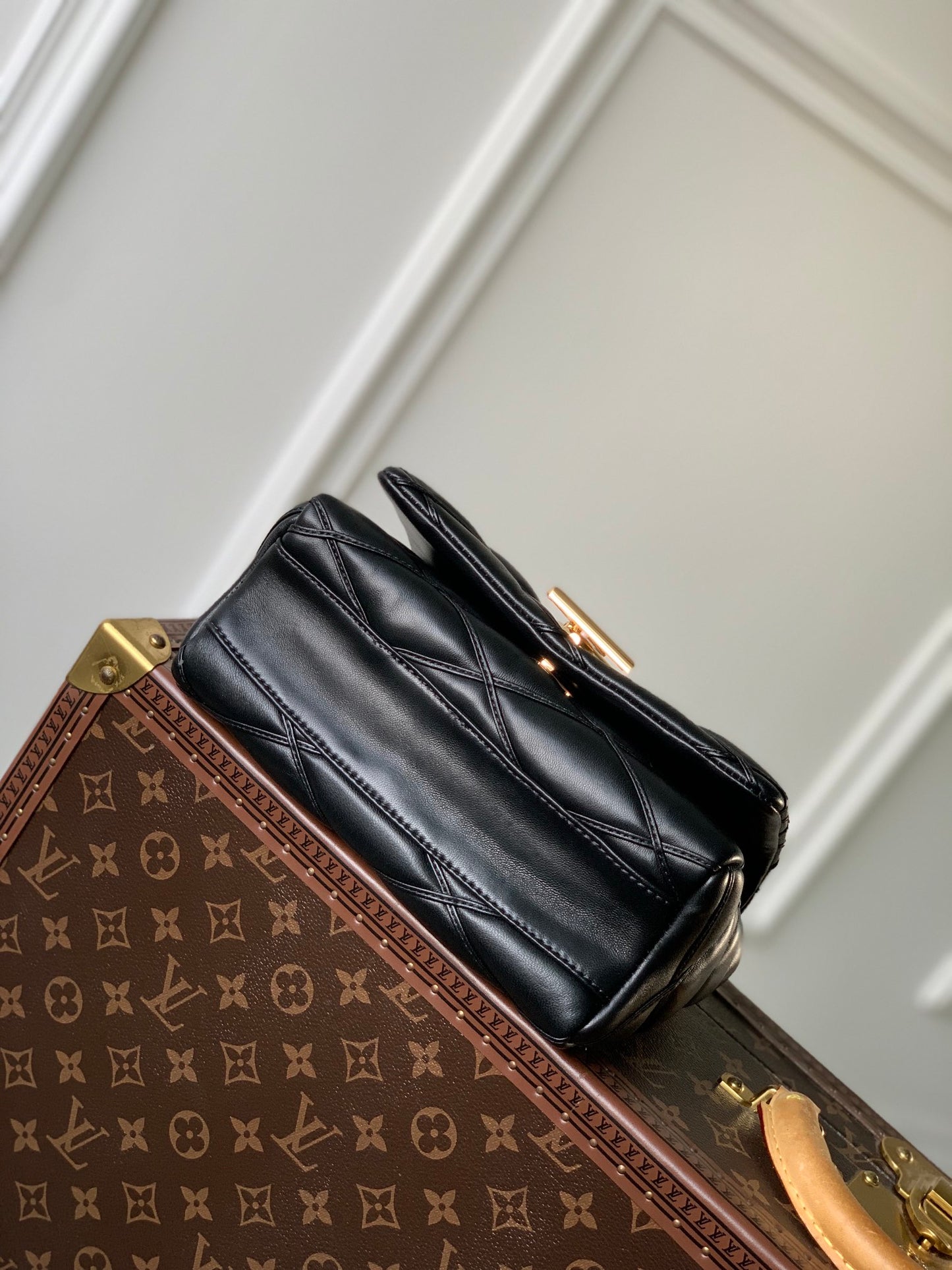 Louis Vuitton GO-14 MM Quilted Lambskin Shoulder Bag - Black