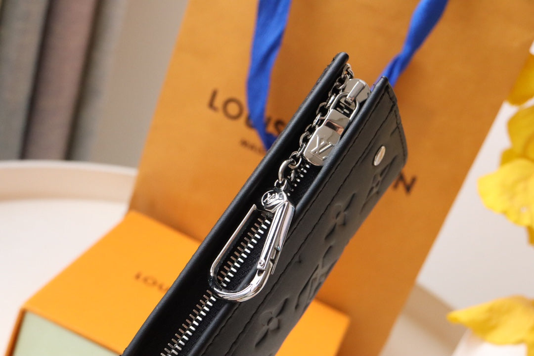 Louis Vuitton Black Monogram Empreinte Lambskin Pochette Coussin Bag