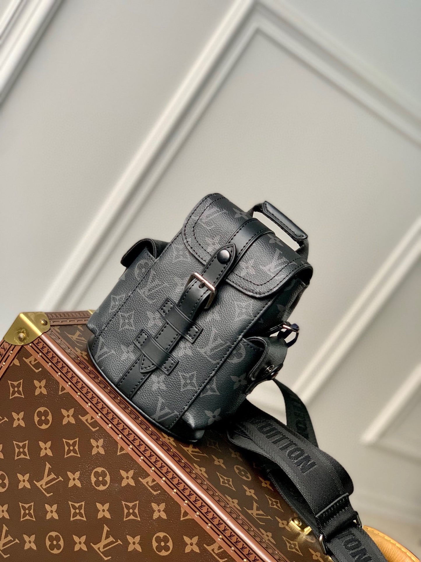 Louis Vuitton Christopher Wearable Wallet Monogram Eclipse Canvas