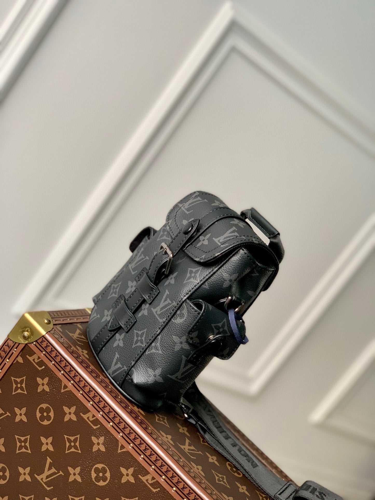 Louis Vuitton Christopher Wearable Wallet Monogram Eclipse Canvas