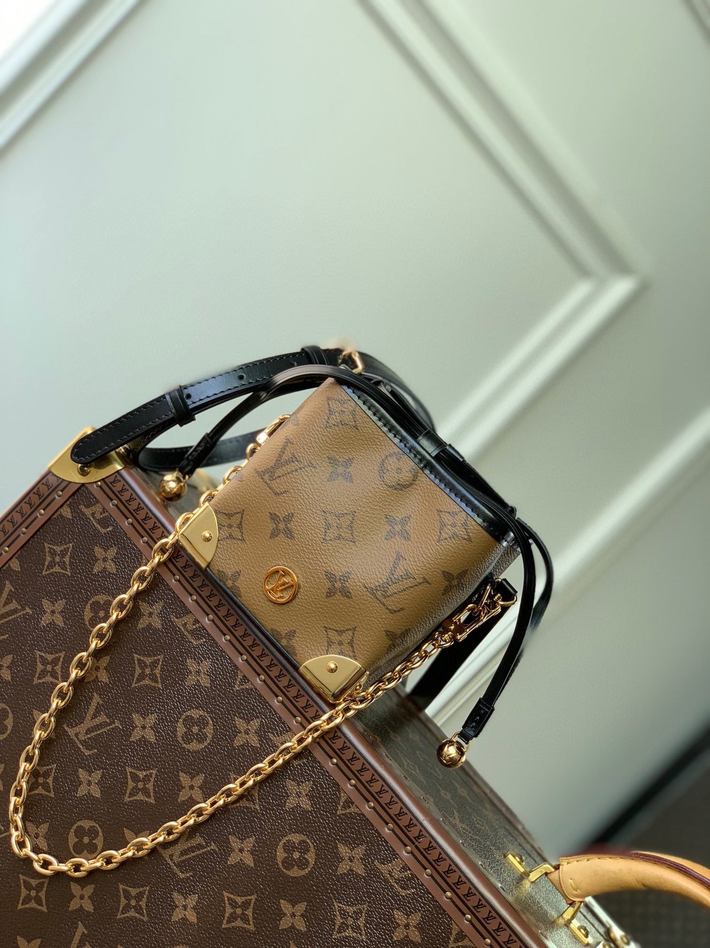 Louis Vuitton Monogram Giant Mini Bucket Bag with Gold-Tone Hardware